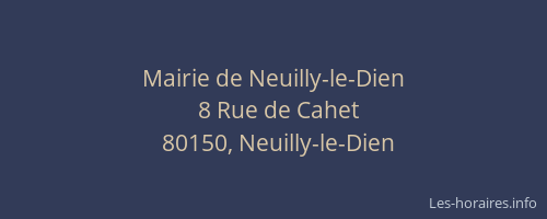 Mairie de Neuilly-le-Dien