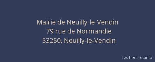 Mairie de Neuilly-le-Vendin