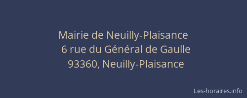Mairie de Neuilly-Plaisance
