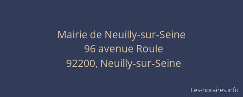 Mairie de Neuilly-sur-Seine