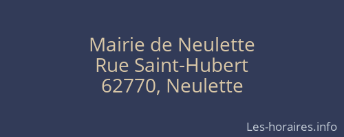 Mairie de Neulette