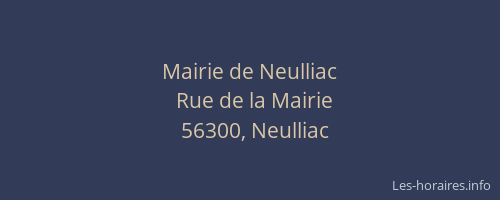 Mairie de Neulliac