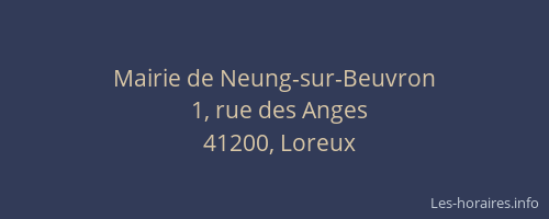 Mairie de Neung-sur-Beuvron