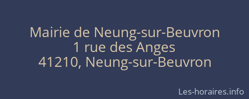 Mairie de Neung-sur-Beuvron