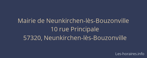 Mairie de Neunkirchen-l&egrave;s-Bouzonville