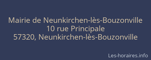 Mairie de Neunkirchen-lès-Bouzonville
