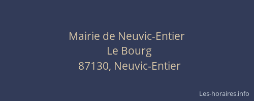 Mairie de Neuvic-Entier