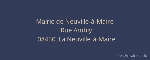 Mairie de Neuville-à-Maire