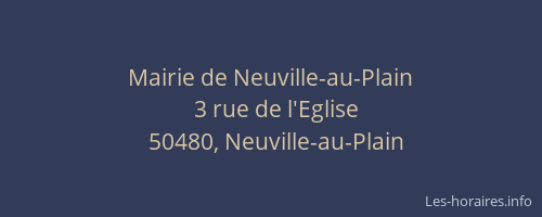Mairie de Neuville-au-Plain