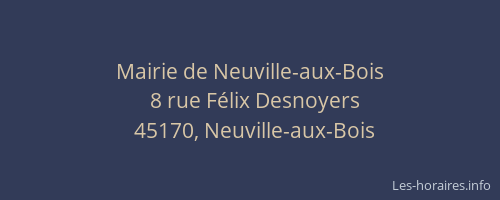Mairie de Neuville-aux-Bois