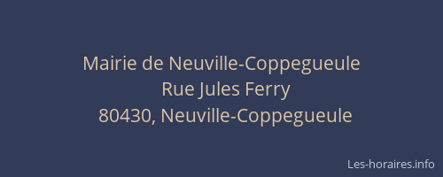 Mairie de Neuville-Coppegueule