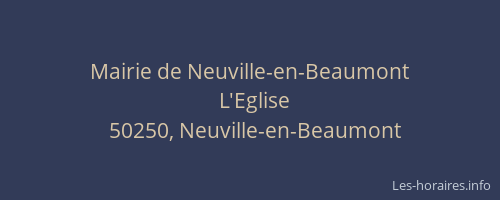 Mairie de Neuville-en-Beaumont