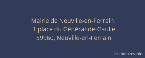 Mairie de Neuville-en-Ferrain
