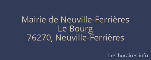 Mairie de Neuville-Ferrières
