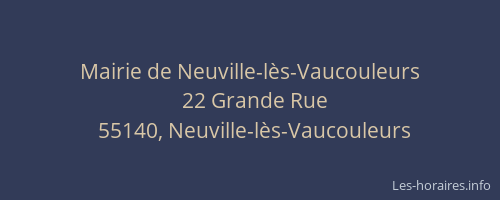 Mairie de Neuville-lès-Vaucouleurs