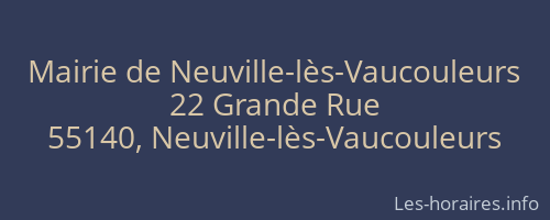 Mairie de Neuville-lès-Vaucouleurs