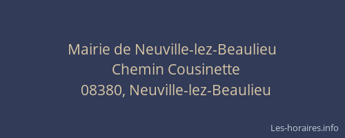 Mairie de Neuville-lez-Beaulieu