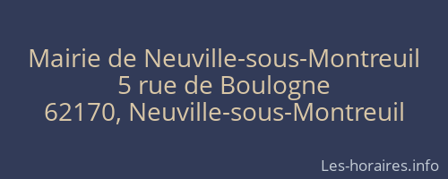 Mairie de Neuville-sous-Montreuil