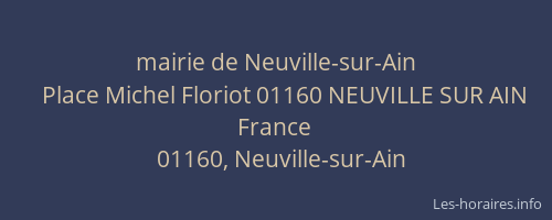 mairie de Neuville-sur-Ain