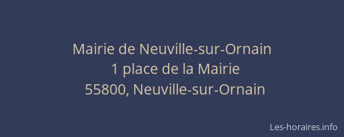 Mairie de Neuville-sur-Ornain