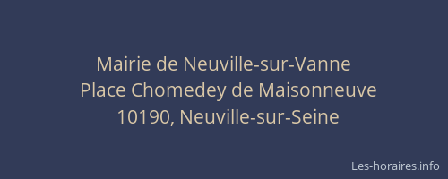 Mairie de Neuville-sur-Vanne