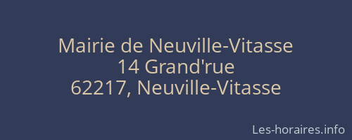 Mairie de Neuville-Vitasse