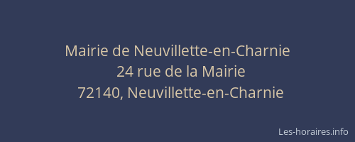 Mairie de Neuvillette-en-Charnie
