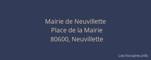Mairie de Neuvillette
