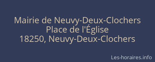 Mairie de Neuvy-Deux-Clochers
