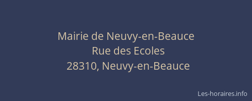 Mairie de Neuvy-en-Beauce