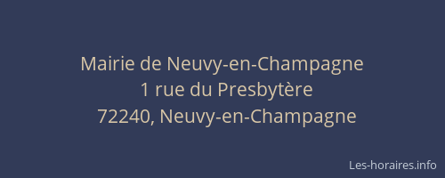 Mairie de Neuvy-en-Champagne