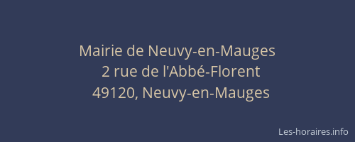 Mairie de Neuvy-en-Mauges
