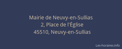 Mairie de Neuvy-en-Sullias