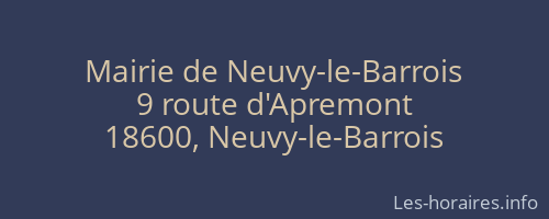 Mairie de Neuvy-le-Barrois