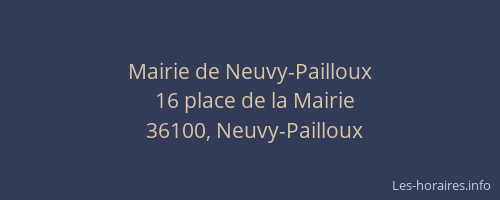 Mairie de Neuvy-Pailloux