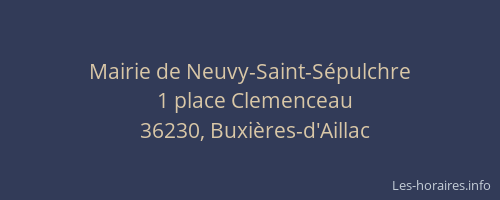 Mairie de Neuvy-Saint-S&eacute;pulchre