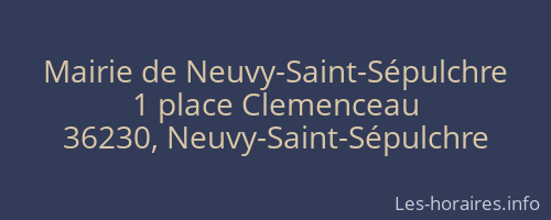 Mairie de Neuvy-Saint-Sépulchre