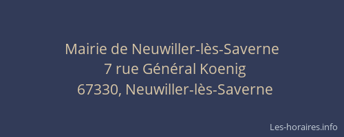 Mairie de Neuwiller-lès-Saverne