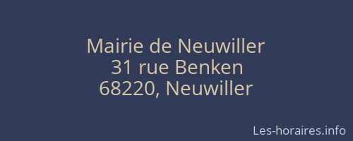 Mairie de Neuwiller