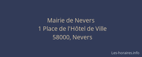 Mairie de Nevers