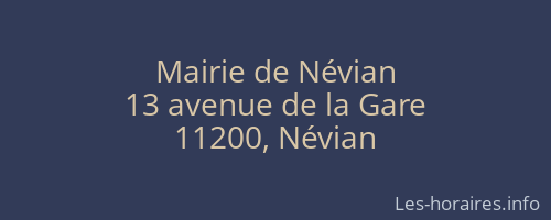 Mairie de Névian