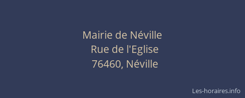 Mairie de Néville