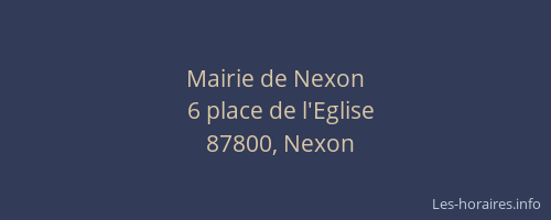 Mairie de Nexon