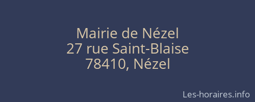 Mairie de Nézel