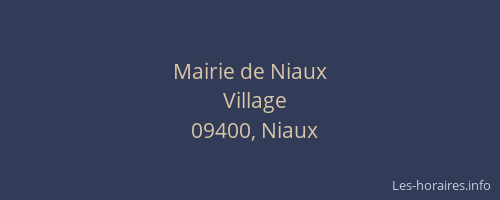 Mairie de Niaux