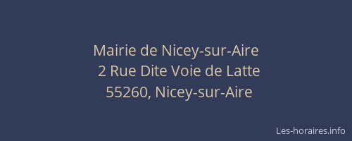 Mairie de Nicey-sur-Aire