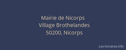 Mairie de Nicorps