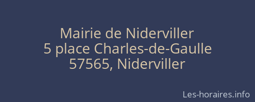 Mairie de Niderviller