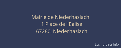 Mairie de Niederhaslach