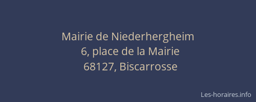 Mairie de Niederhergheim